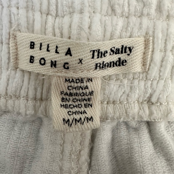 Billabong X The Salty Blonde White Corduroy Shorts - Picture 8 of 8